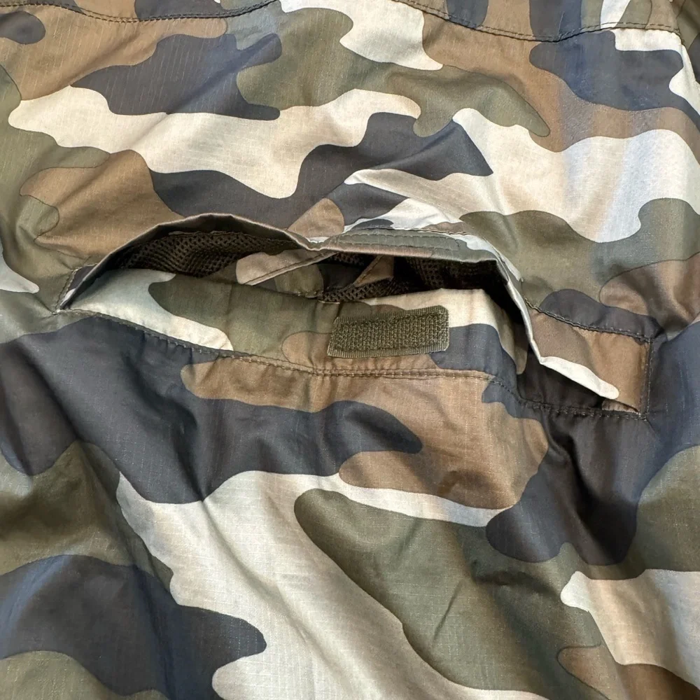 Lands’ End Kids Camo Hooded Windbreaker Jacket Size 7